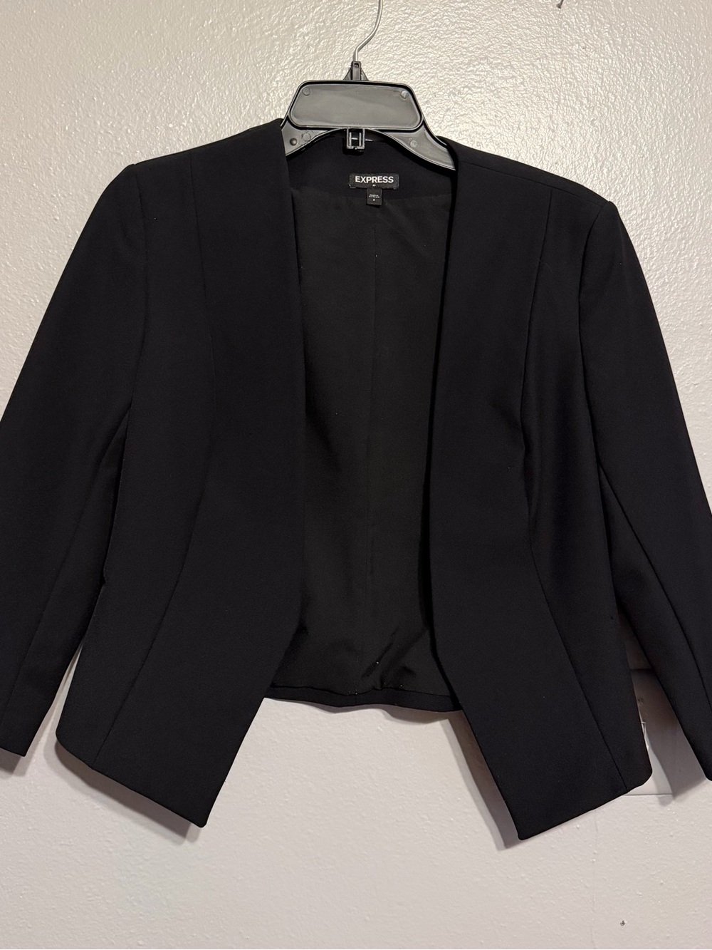 Express Women's Sleek Black Open-Front Blazer